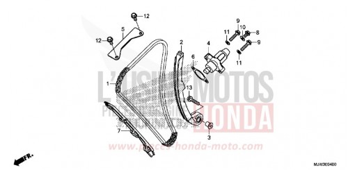 CHAINE A CAMES/TENDEUR CB500XAG de 2016